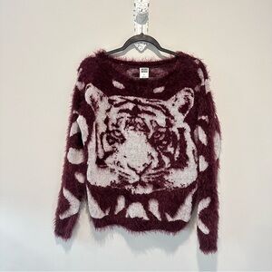 Vero Moda Burgundy Tiger Sweater